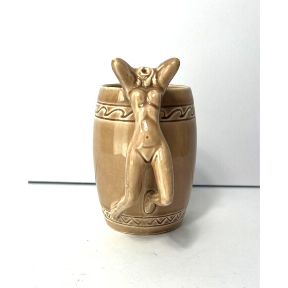 Vintage Art Deco Dorothy Kindell Nude Female Strip Tease Ceramic Art Pottery Mug - Picture 4 of 8